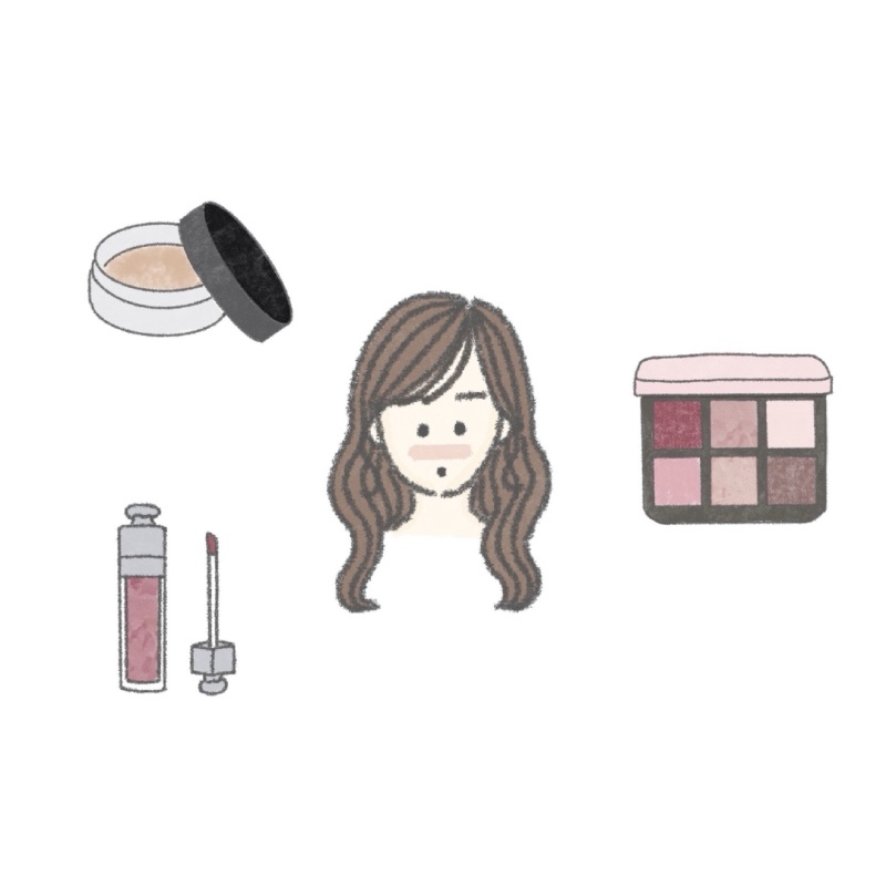 メイクレッスンのイラスト